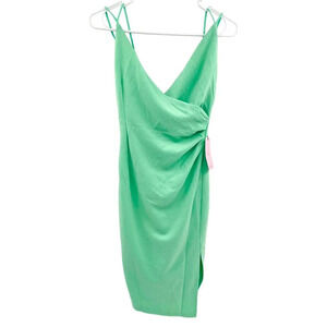 Hello Molly Quiet Dancer Women's Mini Dress Ruched Side Wrap Mint Size XS New